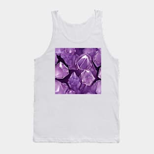 Abstract Purple Amethyst Crystals Tank Top